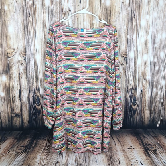 buttons Tops - Buttons Francesca’s boho print long sleeve top M